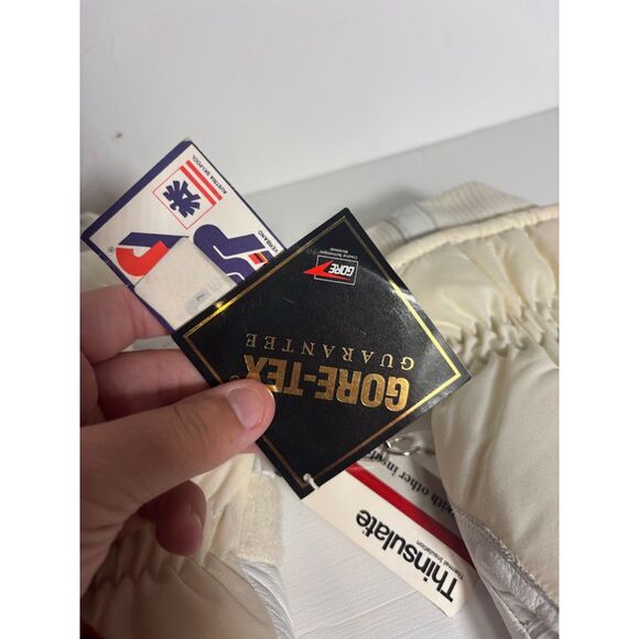 Reusch Sport Ski Team Gloves Deadstock VTG 80s White -30 Thinsulate GoreTex sz 7 - Picture 6 of 8